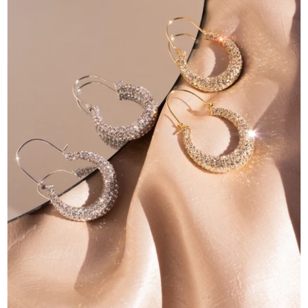 Luv AJ Pavé Martina Tube Hoops